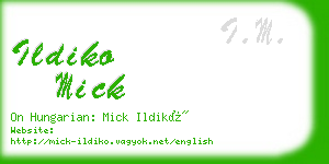 ildiko mick business card